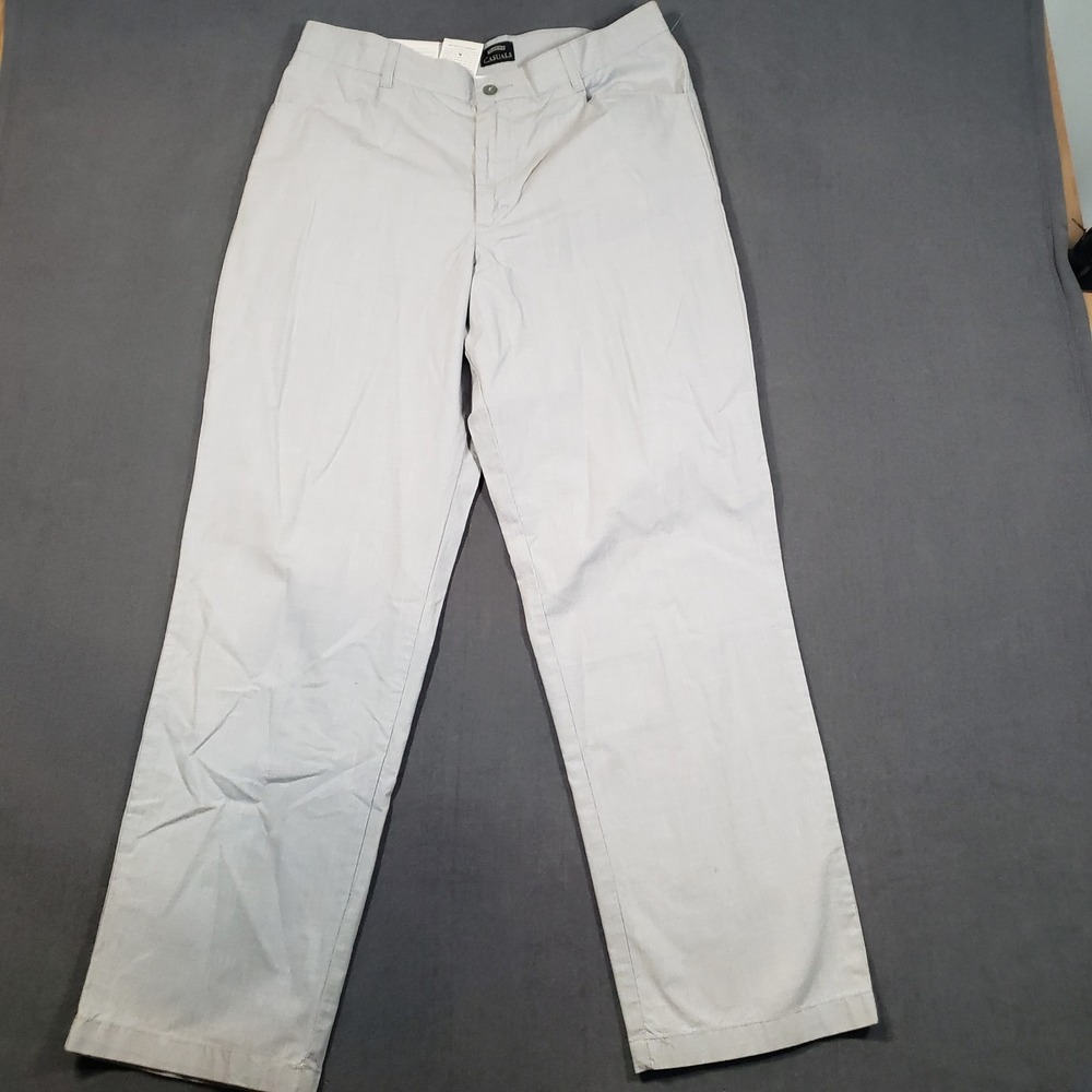 Riders by Lee Casuals Pants‎ Women 14 M Grey Venetian Plaid Eased Fit Cotton